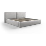 Cosmopolitan Design Svijetlo sivi tapecirani bračni krevet s prostorom za pohranu s podnicom 200x200 cm Arendal – Cijene