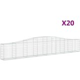  Lučne gabionske košare 20 kom 400x30x60/80 cm pocinčano željezo | shoptok.hr