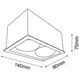  Brosline 1080 - spot svetiljka CAGE 2xGU10/10W/230V crna | Eponuda.com