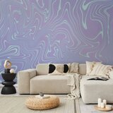  Foto tapeta - Sea Abstraction - Intriguing Composition of Wavy Shapes in Shades of Blue 441x315 | shoptok.hr