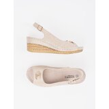 GOODIN Beige wedge sandals with buckle | Shoptok.si
