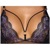Cottelli Crotchless Body Floral Lace 2643448 Black-Purple XL | Shoptok.si