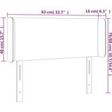  LED uzglavlje smeđesivo 83x16x78/88 cm od tkanine | shoptok.hr