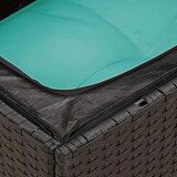  Vrtni kauč s jastukom Crna 172 x 62 x 69 cm Poli ratan | shoptok.hr