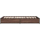 Okvir za krevet smeđi hrast 75x190 cm konstruirano drvo i metal | shoptok.hr
