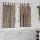 vidaXL žametne zavese 2 kosi s očesi cappuccino 140x140 cm | Shoptok.si