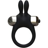 Pulselock Vantr - vibrirajući prsten za penis u obliku zečića (crni) - 30 mm | shoptok.hr