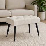  Klupa s gumbastim tkanjem Krem 60 x 40 x 45 cm Baršun | shoptok.hr