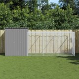  Kavez za kokoši s igralištem svjetlosivi 165x455x181 cm čelični | shoptok.hr