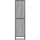 vidaXL Polica za knjige Siva Sonoma 60x35x139 cm Konstruirano drvo | shoptok.hr