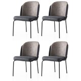 Hanah home Dore - 168 V4 GoldAnthracithe Chair Set (4 Pieces) | ePonuda.com