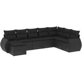 Maison Chic Seti vrtnega pohištva - Vrtna garnitura - Vrtni pohištvo set 8-delna z blazinami črn poli ratan, (21800327) | Shoptok.si