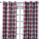 HOMESCAPES Macduff Tartan Check Ready Made Eyelet zavese, par, 137x182 cm, padec, (20749200) Cene