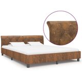 vidaXL okvir za krevet od umjetne brušene kože smeđi 160 x 200 cm | shoptok.hr