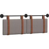  Držeće uzglavlje Zidne Sivo-smeđa 150 x 55 x 5 cm Antikni PU - Sivo-smeđa 140 cm bez LED | shoptok.hr