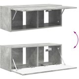  Set TV komoda Zidne 2 pcs Betonski sivi Konstruirano drvo | Eponuda.com