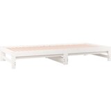  Dnevni ležaj na izvlačenje bijeli 2x(90x200)cm masivna borovina | shoptok.hr