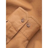 Ombre Men's REGULAR FIT cotton shirt with buttoned pockets - camel | Shoptok.si