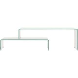 Furnova Komplet klubskih mizic 2 kosa 90x30x20 / 110x30x40 cm steklo, (21913389) | Shoptok.si