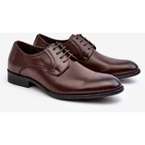 Kesi Men's leather shoes dark brown Harene