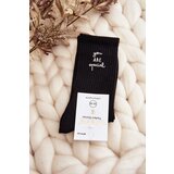 Kesi Women's plain socks with black lettering | ePonuda.com