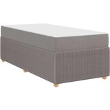  Posteljni okvir z vzmetnico z vzmetnico Taupe 80 x 200 cm blago | Shoptok.si