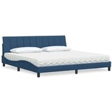  Krevet s madracem plavi 200 x 200 cm od tkanine - Plava 200 x 200 cm | shoptok.hr