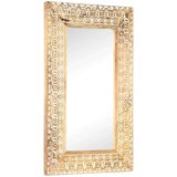 vidaXL Ročno izrezljano ogledalo 80x50x2,6 cm trden mangov les | Shoptok.si
