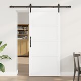 vidaXL drsna vrata s kompletom strojne opreme Bela 93x202 cm Trden borov les, notranja vrata “ORKDAL” Bela 93x202x4 cm Trden borov les Cene