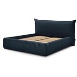 Bobochic Paris Temno modra oblazinjena zakonska postelja s prostorom za shranjevanje z letvenim dnom 180x200 cm Jade – | Shoptok.si
