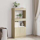 vidaXL Visoka komoda boja hrasta 63x33x140 cm od konstruiranog drva | shoptok.hr