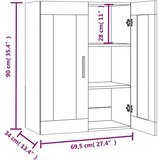 Viseći Viseča stenska omarica sonoma hrast 69,5x34x90 cm, (20820809) | Shoptok.si