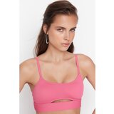 Trendyol Pink Textured Cut Out Detailed Bikini Top | shoptok.hr
