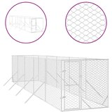 vidaXL Zunanji pasji boks srebrn 2x10x2 m pocinkano jeklo | Shoptok.si