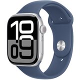 Apple watch S10 gps 46mm silver alu case/denim sport band - m/l, (mwwm3qv/a) Cene
