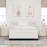  Krevet s opruga kutije s uzglavljem Krema i bijela 160 x 200 cm | shoptok.hr