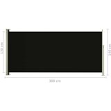 vidaXL Zložljiva stranska tenda za teraso 140x300 cm črna | Shoptok.si