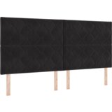  LED vzglavje z LED lučmi Geometrični Črna 200 cm Žamet, (5000043966) | Shoptok.si