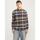 Jack & Jones muška karirana košulja 12235982, teget-braon