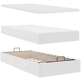 vidaXL otomanski okvir kreveta s madracem bijela 90x200cm umjetna koža | shoptok.hr