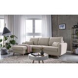 Miuform bež kotna raztegljiva sedežna garnitura Bež Scandic Lagom, levi kot | Shoptok.si