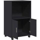 vidaXL Omarica na kolesih črna 55x40x91 cm inženirski les | Shoptok.si