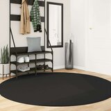 Preproga HUARTE s kratkimi vlakni mehka pralna črna Ø 200 cm | Shoptok.si