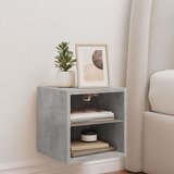 TV ormarić s LED svjetlima siva boja betona 30 x 28 5 x 30 cm | shoptok.hr