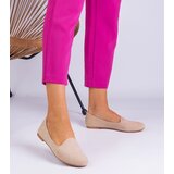 Gemre Beige classic eco-suede ballet flats Valensia | ePonuda.com