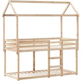  Krevet na kat s krovom 80 x 200 cm od masivne borovine | shoptok.hr