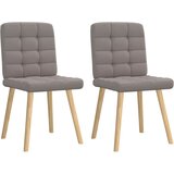 Maison Chic Jedilni stoli - Vzorci stoli 2 kosa taupe blago A495, (22031659) | Shoptok.si