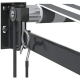  Uvlačiva tenda antracit i bijela 3,5x2,5 m tkanina i aluminij | shoptok.hr