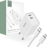 TECH-PROTECT 2-PORTNI MREŽNI POLNILEC PD35W + ZA LIGHTNING KABEL BEL, (21974785) | Shoptok.si