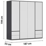 Rauch Möbel OMARA S KLASIČNIMI VRATI, siva, bela | Shoptok.si